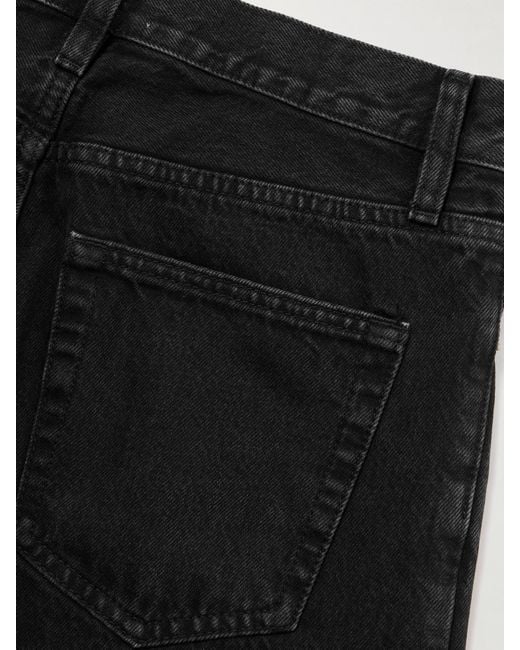 FRAME Black The Collegiate High-Rise Wide-Leg Jeans