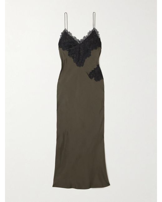 rasario lace dress Lace and satin corset maxi dress main image 0