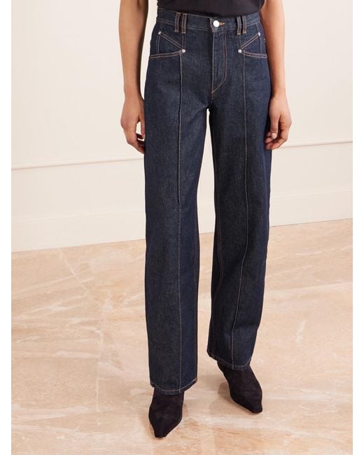 Isabel Marant Blue Drolane Jeans Mit Geradem Bein