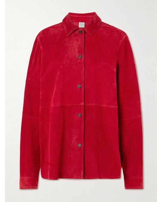 Totême  Red Suede Overshirt