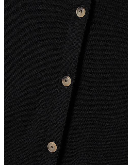Khaite Black Brieta Merino Wool Cardigan