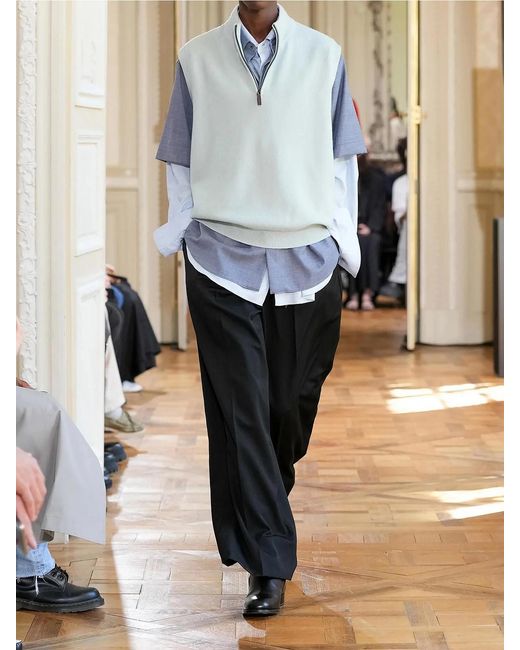 Ssstein Blue Suvin Cotton-Poplin Shirt
