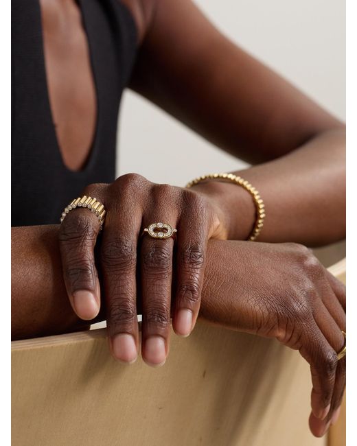 Viltier Natural Magnetic Ring Aus 18 Karat Mit Diamanten