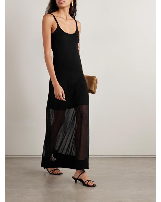 La Ligne Black Tess Maxikleid Aus Einer Baumwollmischung