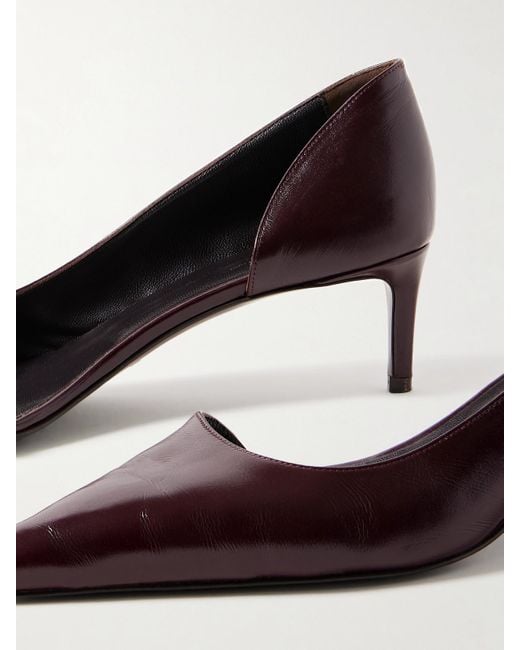 Khaite Brown Jett Leather Pumps