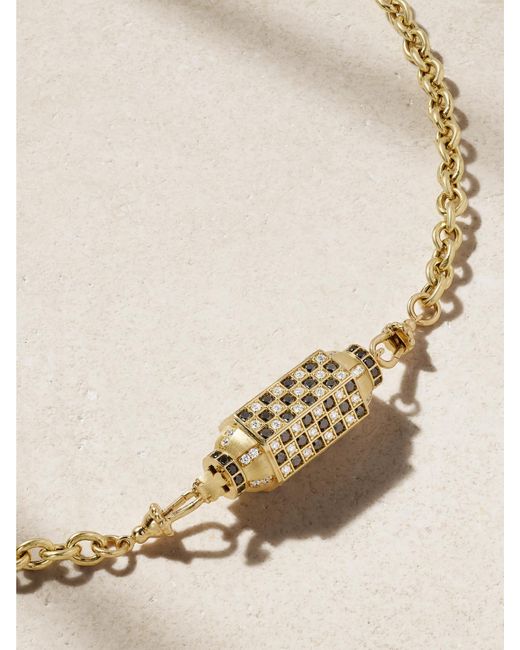 Marie Lichtenberg Natural Check Locket Kette Aus 18 Karat Mit Diamanten