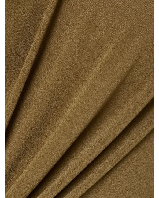 Robe Du Soir En Jersey Crêpe Recyclé Stretch À Fronces Et À Drapés Alex Perry en coloris Natural