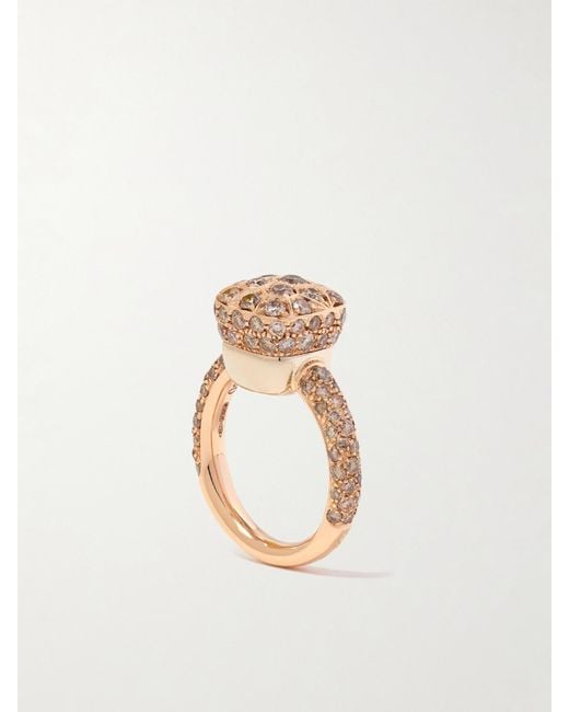 Pomellato Natural Nudo Solitaire Classic 18-Karat Rose And Diamond Ring