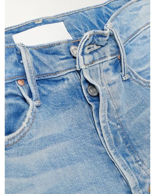 Mother Blue The Tomcat Roller Sneak Hoch Sitzende Jeans Mit Weitem Bein
