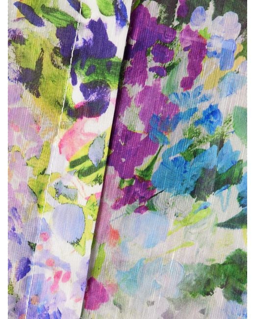 Aje. Gray Adina Floral-Print Lyocell-Blend Shirt