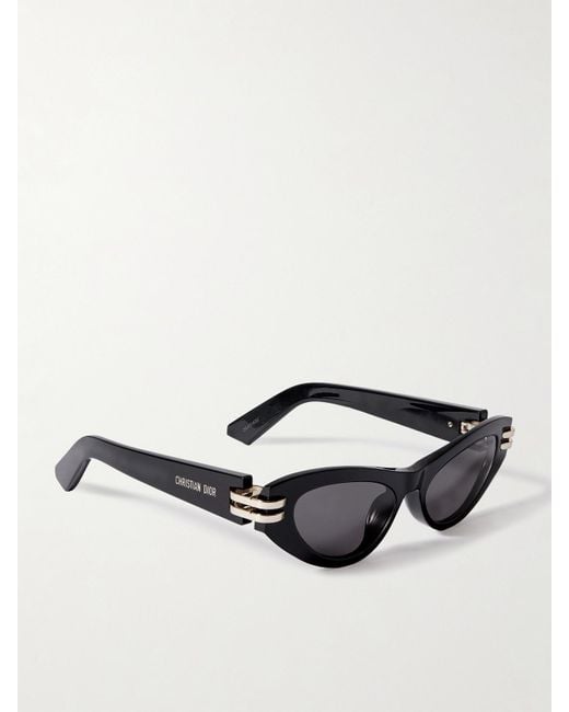 Dior Black Cdior B1U Cat-Eye Acetate And-Tone Sunglasses