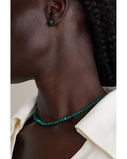 Mateo Natural 14-Karat Malachite Earrings
