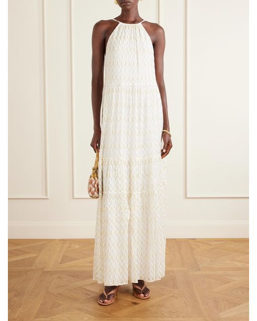 Missoni Natural Crochet-Knit Drawstring Bag