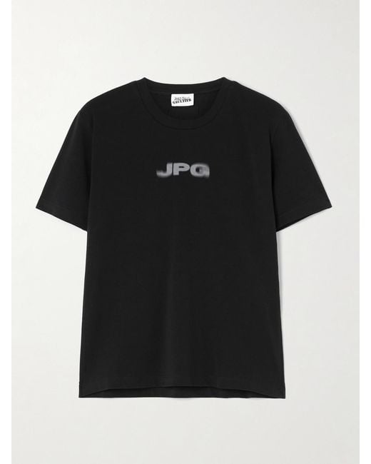 Jean Paul Gaultier Black Baby Printed Cotton-Blend Jersey T-Shirt