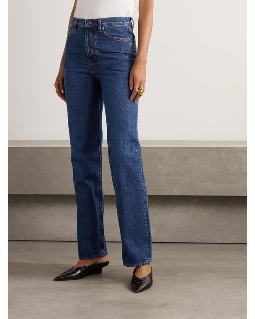 Totême Blue Net Sustain High-Rise Straight-Leg Jeans