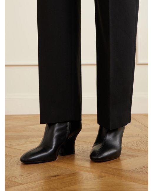 Jil Sander Black Lune Leather Ankle Boots
