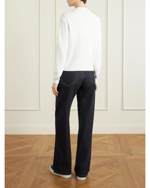 Brunello Cucinelli Natural Bead-Embellished Ribbed Cotton Cardigan