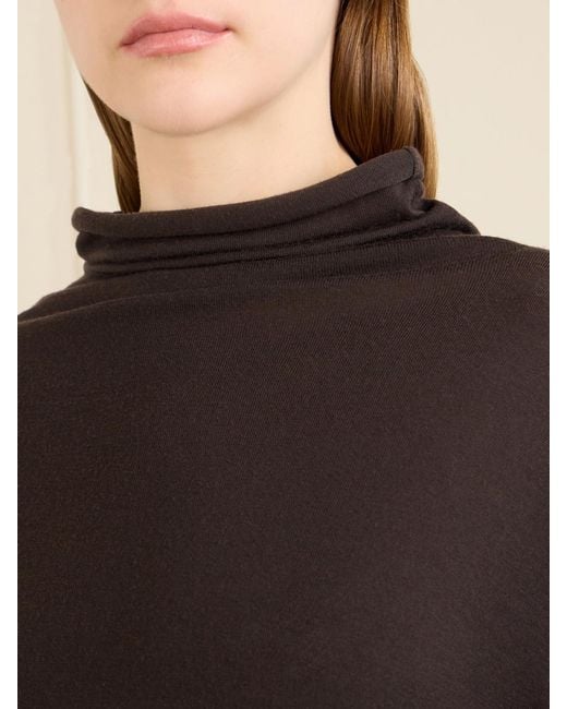 Khaite Brown Annette Merino Wool Turtleneck Sweater