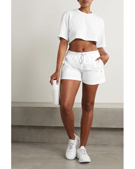 adidas By Stella McCartney Truecasuals Printed Recycled-shell Shorts in  White | Lyst