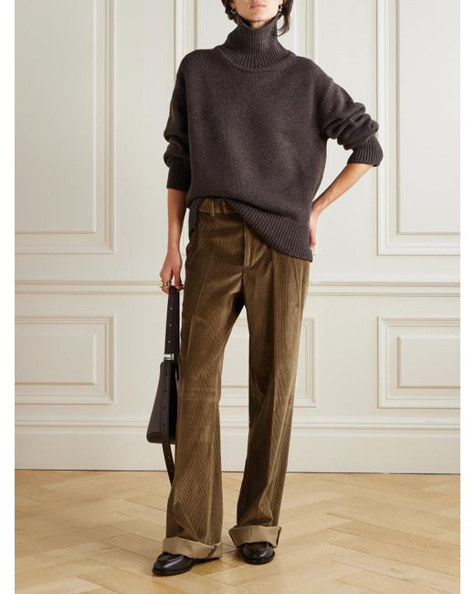Veronica de Piante Gray Delphine Stehkragenpullover Aus Einer Woll-Kaschmirmischung