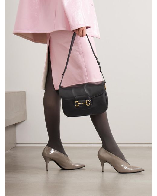 Gucci Black Horsebit 1955 Leather Shoulder Bag