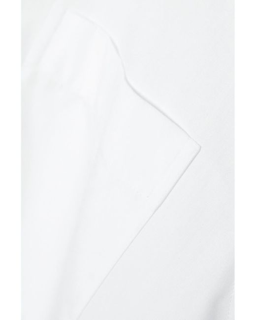 Charvet White Elysee Oversized Cotton-Poplin Nightdress