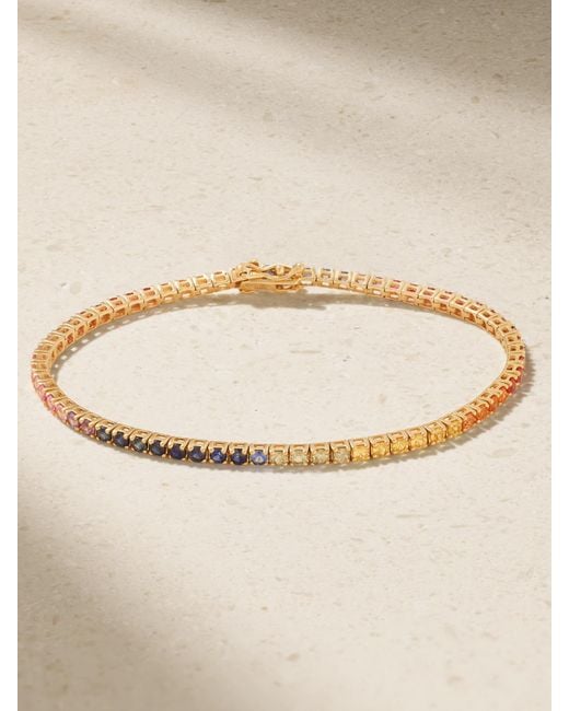 Roxanne First Natural 14-Karat Sapphire Tennis Bracelet
