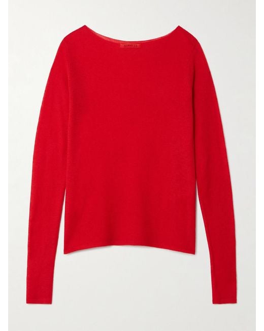 Auralee Red Cashmere Sweater