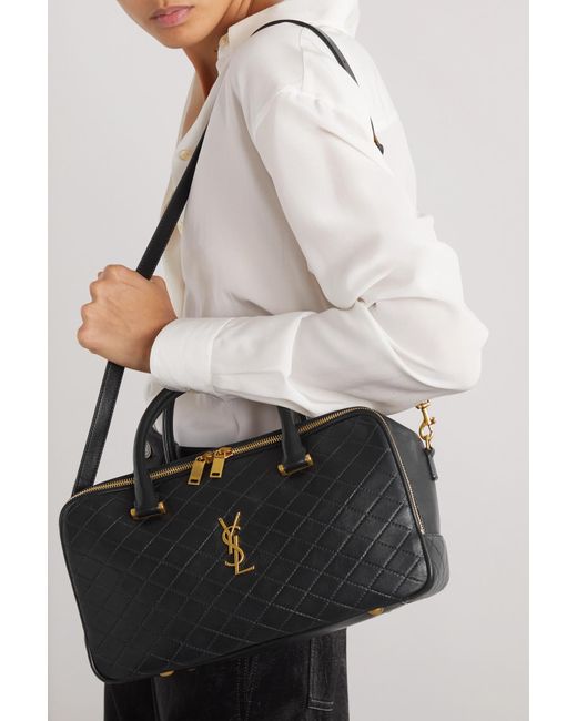 Saint Laurent Talia Quilted Lambskin Leather Tote Bag