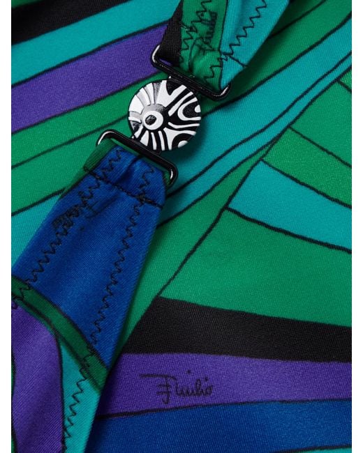 Emilio Pucci Blue Iride Baby Bedrucktes Bikini-Höschen