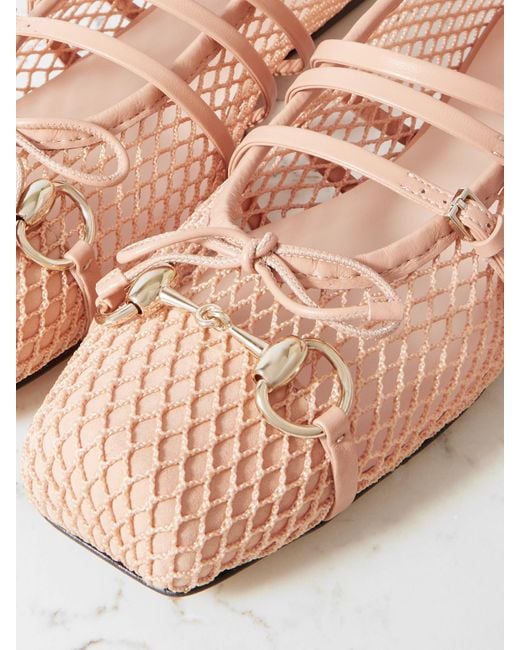 Gucci Pink Horsebit Ballet Flat