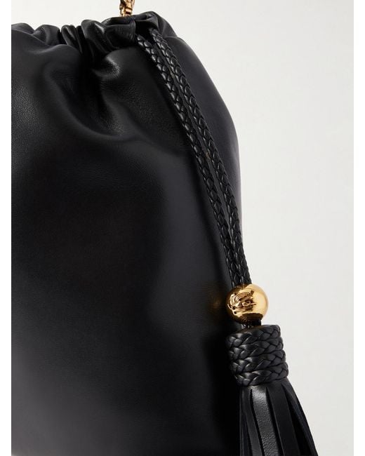 Etro Black Kalispera Tasseled Leather Shoulder Bag
