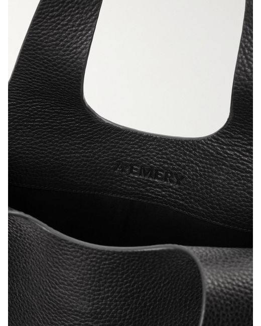 A.Emery Black Wren Textured-Leather Tote