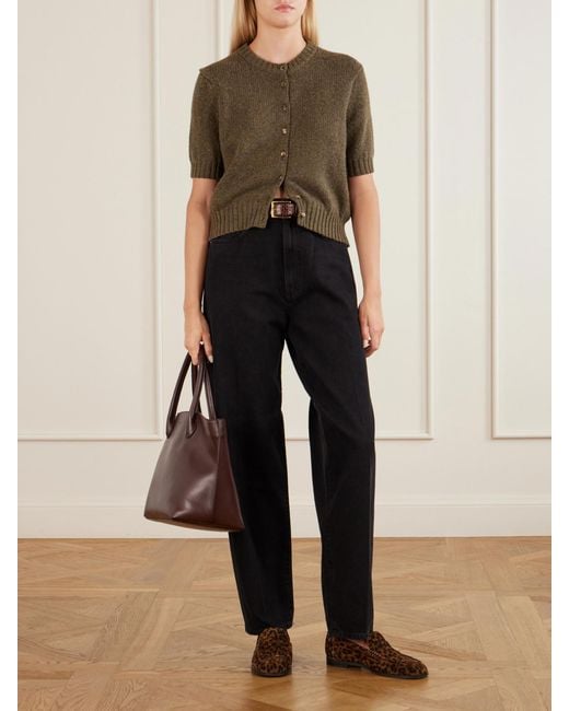 Gianvito Rossi Brown George Nuit Leopard-Print Suede Loafers