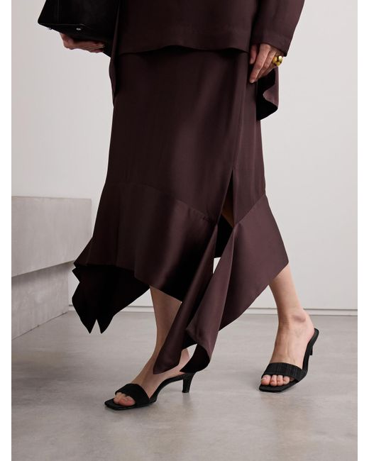 Totême  Black Moire Mules