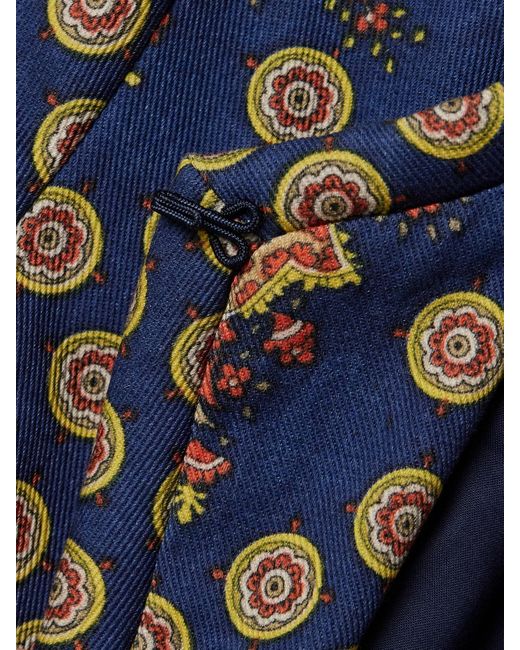 Valentino Garavani Blue Printed Cotton-Twill Jacket