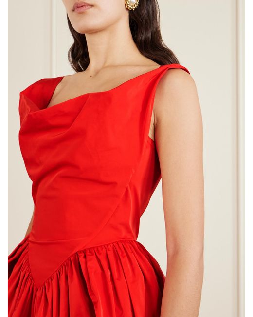 Vivienne Westwood Red Sunday Pleated Taffeta Mini Dress