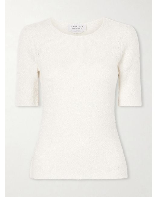 Gabriela Hearst Natural Valentia Knitted Silk T-Shirt