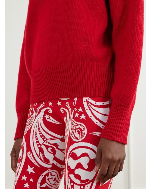 High Sport Red Haley Wool And Cashmere-Blend Sweater