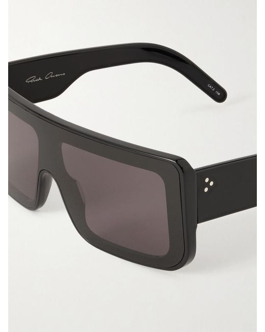 Rick Owens Black Documenta Square-Frame Sunglasses