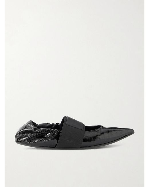 Givenchy White Crush Leather Ballet Flats