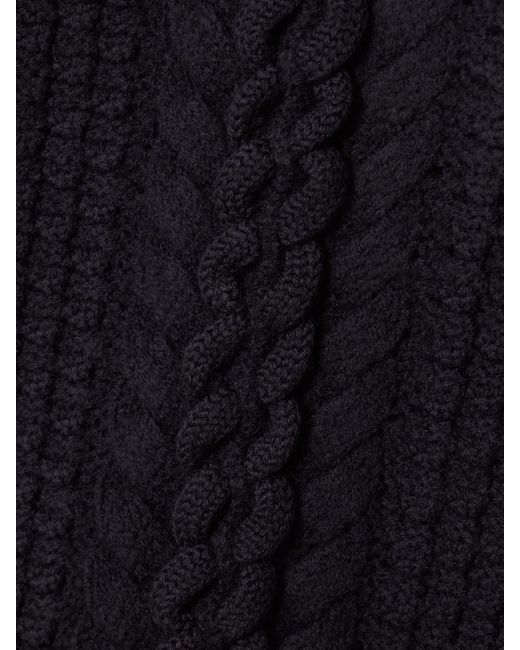 Isabel Marant Blue Obrero Verkürzter Zopfstrickpullover Aus Merinowolle