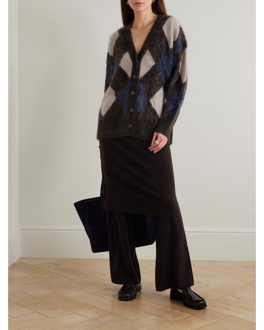 Lisa Yang Black Payton Layered Cashmere Wide-Leg Pants