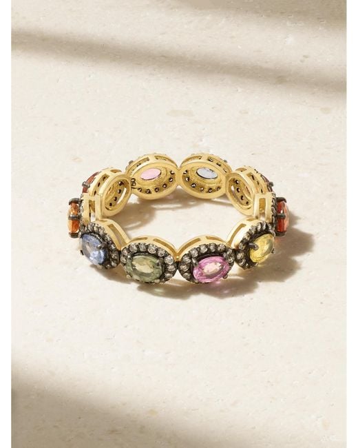 AMRAPALI LONDON Metallic 18-Karat, Sapphire And Diamond Ring