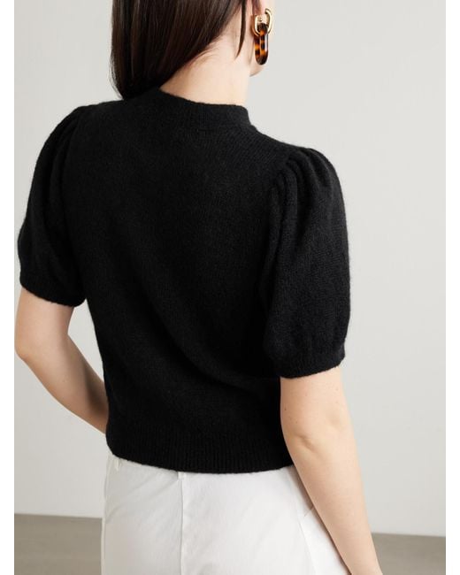 Doen Black Anisa Alpaca-Blend Cardigan