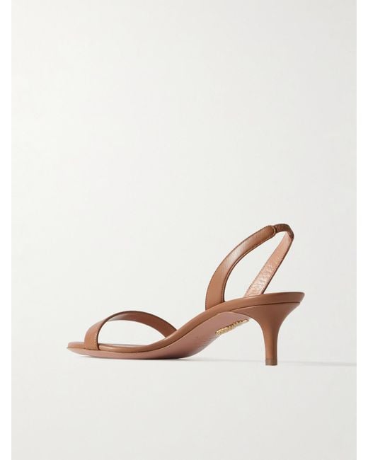 Aquazzura Natural So Nude 50 Leather Slingback Sandals