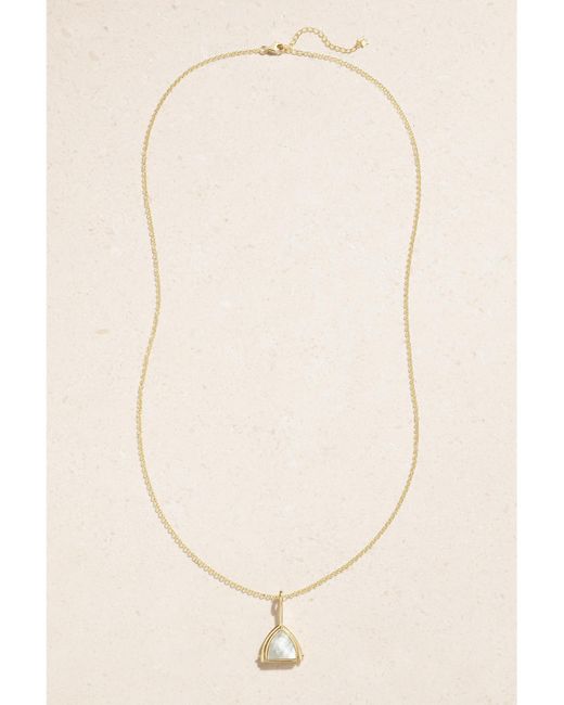 Mateo Natural Flip 14-Karat, Pearl And Diamond Necklace