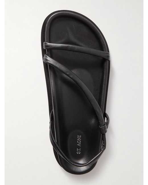 Sandales À Brides Arrière En Cuir Twist St. Agni en coloris Black