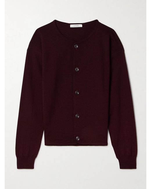 Lemaire Purple Cardigan Aus Einer Wollmischung