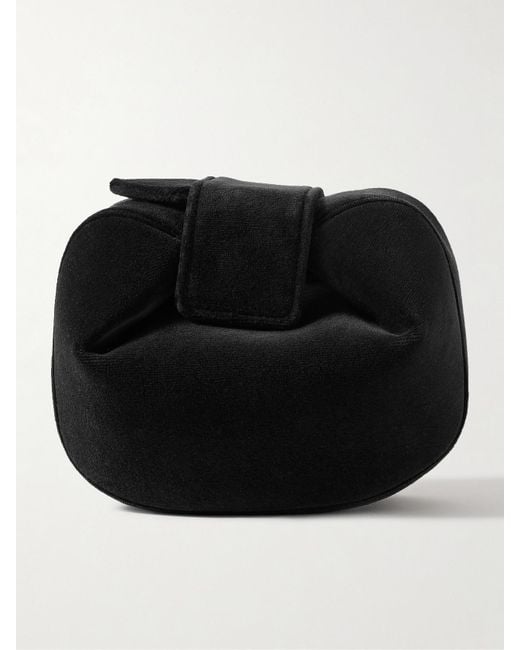 Gabriela Hearst Black Soft Demi Velvet Clutch